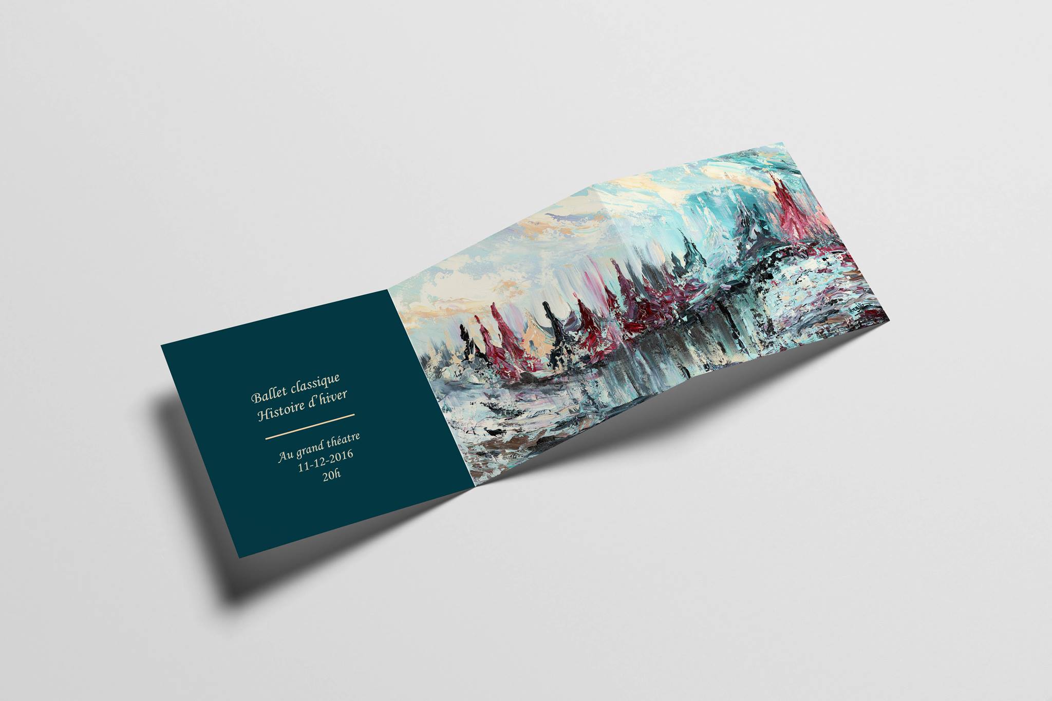 Toile produite pour l'image d'un programme d'un spectacle